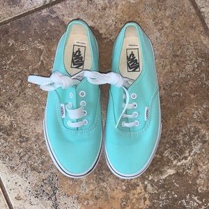 Kids Aqua Blue Vans - Size 2.5